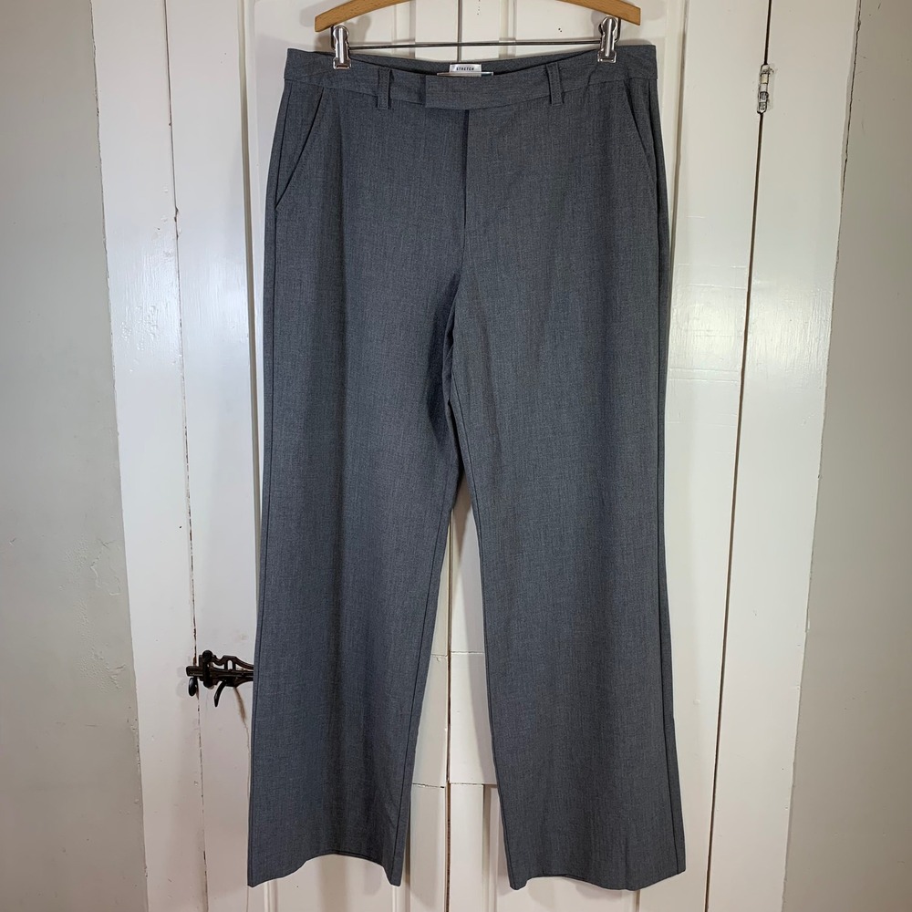 Old Navy Essential Stretch Gray Wide Leg Dress Pants Womens 16 Long‎ At Waist